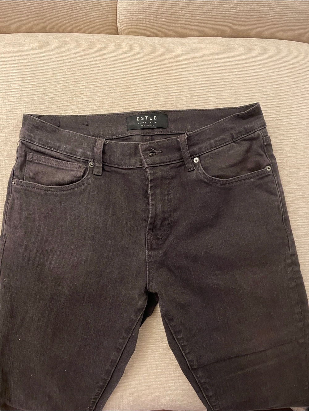 DSTLD Men's Dark Charcoal Skinny - Slim Jeans 32 x 30